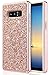 UrbanDrama Note 8 Case, Galaxy Note 8 Case, Bling Sparkly Rhinestone Dual Layer Shockproof Hybrid Hard PC Soft TPU Protective Case Cover for Samsung Galaxy Note 8, Rose Gold