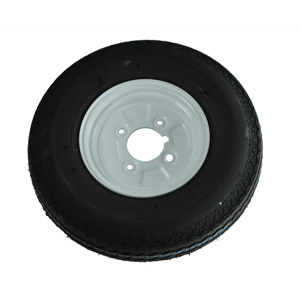 Maypole 215 Wheel and Tyre 4 Ply Cap, 400 mm x 8-inch, 265 Kg, White