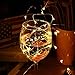 Outdoor String Lights, Fairy Lights, 9.8ft Battery Fairy Lights, Waterproof Fairy String Lights, Decorative Silver Wire Starry Lights for Valentines, Home, Wedding, Bedroom, Party, Holidays(Yellow)