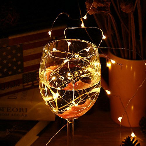 Brizled 12 Pack Fairy Lights, 7.2ft 20 LED Fairy String Lights Battery Valentine's Lights Silver Wire Lights Waterproof Starry Lights for Bedroom, Wedding, Holiday, Xmas Decorations, Warm White - Thumbnail 7