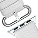 Fullmosa Leather Bands Compatible with Apple Watch Band 49mm 46mm 45mm 44mm 42mm for Men Women, Top Grain Genuine Leather Strap for iWatch Ultra 2/Ultra/10/9/8/7/6/5/4/3/2/1/SE2/SE, White/Silver