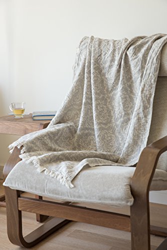 Mebien Renaissance Design pestamal bath pools spas beaches gyms saunas towel multi purpose throw to your couch sofa bed picnic for baby women man 100% cotton (Light Grey)