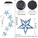 Color Changing Wind Chime Blue Star LED Wind Chime Wind Mobile Portable Waterproof Outdoor Decorative Romantic Wind Bell Light for Patio Yard Garden Home