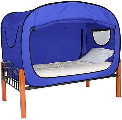Privacy Pop Twin XL 39" W x 80" L x 47" H Bed Tent in Blue Provides a Convenient and Easy way to Enjoy privacy in shared Bedrooms, Open Sleeping Areas, Multi-Occupancy Dorm Rooms