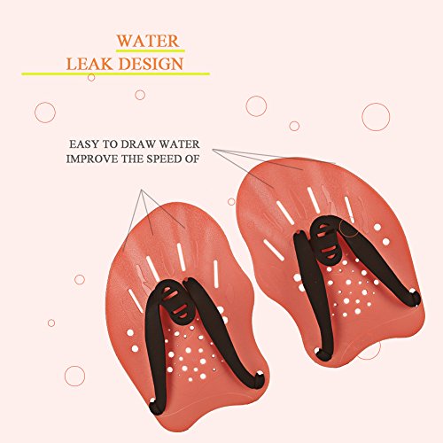 image for Tearcam Swimming Hand Paddles, Professional Swim Training Contour Webb