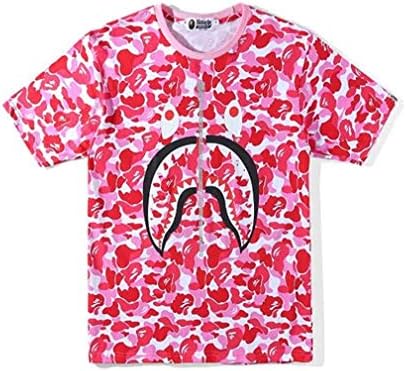 Deredl Fashion Bape Casual Round Collar Camouflage Short Sleeve T-Shirt Men's/Women's