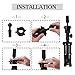WAM Direct Mini Mannequin Head Holder Tripod Stand,Adjustable Training Doll Head Stand Mannequin Manikin Head Tripod Wig Stand(black)