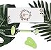 Heauty Natural Jade Stone Face Roller and Gua Sha Scraping Massage Tool for Puffy Eye Bags and Wrinkles