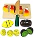 Joyin Toy Wooden Cutting Food Pretend Play Food Set