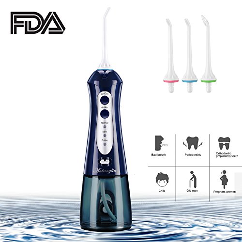 Anbanglin Portable Water Flosser,Professional Cordless Dental Oral Irrigator,IPX7 Waterproof Dental Water Jet with 3 Tips for Home, Travel, Adults, Kids & Braces and Teeth Whitening - Thumbnail 7