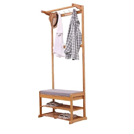 Perchero con banco zapatero | Percheros de pared, percheros de pie...