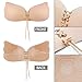 Strapless Bra, Women's Self Adhesive Silicone Invisible Reusable Push-up Bras with Drawstring for Backless Dress by SKST (C, Beige)