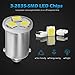Partsam 4pcs White Ba9s 1815 1895 57 53 LED Light Bulb Instrument Panel Gauge Cluster Light Bulbs 12V