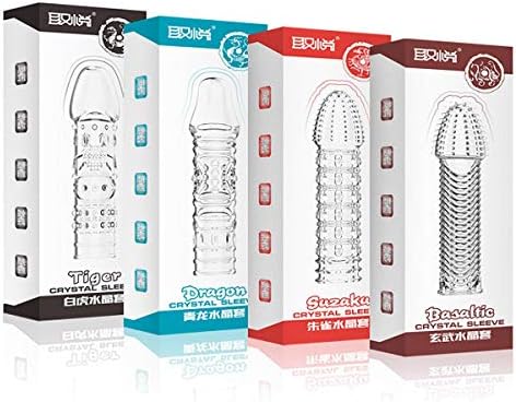 Silicone Spike Con-Dom Reusable Quality Type Permanent Bump Enhance 4 PCS