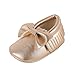 Weixinbuy Baby Boys Girls Soft Soled Tassel Bowknots Crib Shoes PU Moccasins,6-12 Months/5M-5.5M/4.84inch
