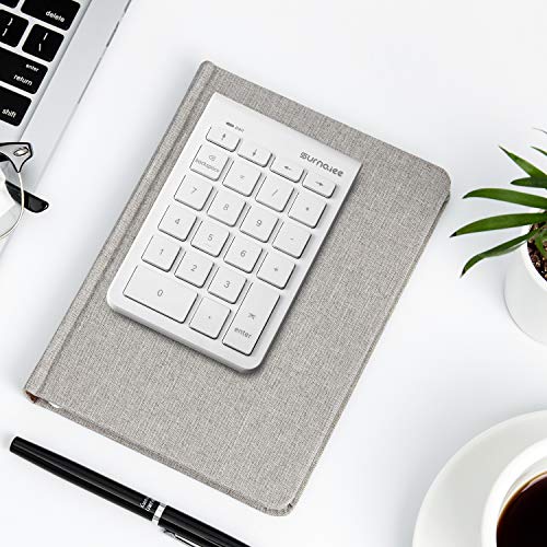image for SurnQiee Bluetooth Numeric Keypad for Mac, Ultra-Thin 22-Key with Arro