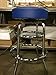 Richardson Seating Double Rung Backless Swivel Bar Stool with Chrome Frame and Seat, Blue, 30