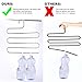 Myfolrena Pants Hangers S-Shaped Jeans Clothes Organizer for Closet Space Saving Slack Trousers Hangers Stainless Steel Hangers (8-Pack)