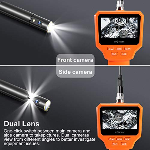 ROTEK Industrielles Endoskop Zwei Linsen, 3,0 Zoll 1080P Full HD IPS LCD Digitale Inspektionskamera 3,0 Megapixel… – Bild 3
