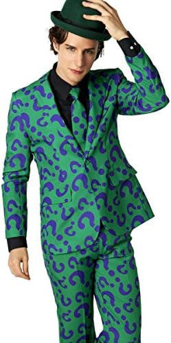 Party City ハロウィンスーツ コスプレ クエスチョン 在庫処分 緑 メンズ