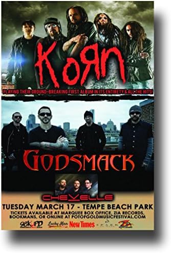 Korn Poster 11 x 17 Promo for a Concert with Godsmack -- Godsmack-AZ