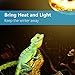 AMZCOOL UVB and UVA Reptile Heat Lamp Bulb Truly Sun-Like Bright Heat for Reptiles, Amphibian and Birds (100 W)