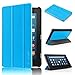 All-New Fire HD 8 2016 Case 6th Generation, Swees Slim Pu Leather Folio Flip Kidproof Protective Case with Stand for New Fire HD 8 Kids Tablet ( 6th Gen 2016 Release ) Sea Blue