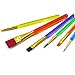 TBC Paint Brush Set,6 Pieces Different Size Assorted Colors Nylon Hair Paint Brushes for Watercolor,Acrylic and Gouache