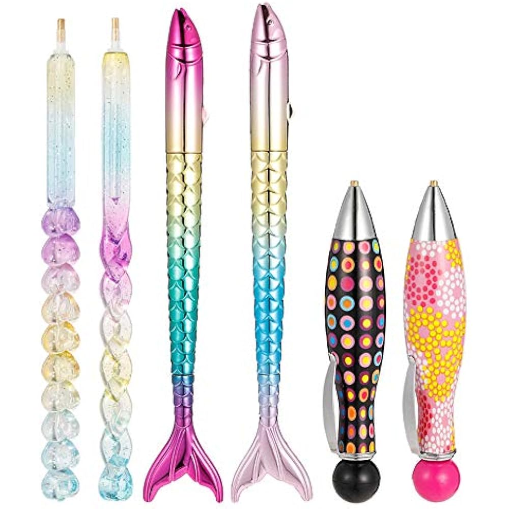 DaveandAthena 6 Pieces 5D Diamond Painting Tools Point Drill Pens