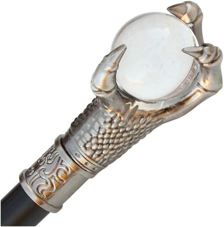 Dragon's Claw with Orb Walking Cane Black/Silver