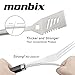 Monbix GL-80519 19 Pieces Professional BBQ Grill Set - Stainless Steel Barbecue Heavy Duty Accessories with Aluminium Case, for Outdoor Grilling, Cooking, Camping, Party