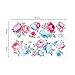 decalmile Rose Flower Wall Decals Bedroom Wall Art Stickers Living Room Sofa Backdrop TV Wall Decoration