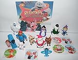 Holiday Rudolph The Red Nosed Reindeer Deluxe Figure Set of 18 Toy Kit with 12 Fun Figures and 6 Special Stickers Featuring Rudolph, Santa, Bumble, Misfit Toys and Much More!