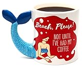 BigMouth Inc. Beach Please! Not Until I've Had My Coffee Mermaid Mug