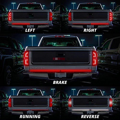 Danti Waterproof 60" Red/white Tailgate LED Strip Light Bar Truck Reverse Brake Turn Signal Tail for chevrolet chevy Avalanche Silverado Cadillac EXT 2001-2015