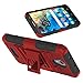 Alcatel Fierce 4/ Allura Case/Pop 4 Plus Case, Elegant Choise Hybrd Armor Holster Kickstand Full Body Protective Case Cover with Belt Clip for Alcatel Fierce 4 / Allura/Pop 4 (Red/Black)