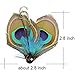 Set of 2 Butterfly Peacock Feather Hair Clip, Feather Hair Pins, Wedding Feather Fascinator, Bridesmaid Gift Peacock Accessory