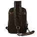 YiYiNoe Leather Chest Bag Multipurpose Daypacks Sling Shoulder Unbalance Backpack,10L Large Capacity,Crossbady Bag for Men Brown