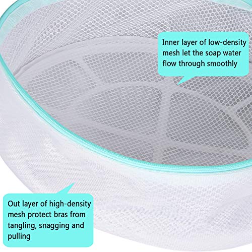 Plusmart Bra Laundry Bag, Mesh Laundry Bag for Delicates, Bra Washing Bag for D to G Cup,3 Pack