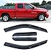 Deebior 4pcs Outside Mount Style Window Rain Guards Durable Side Wind Deflectors Dark Smoke Vent Nice Window Visors Compatible with 09-18 Ram 1500 Extended/Quad Cab