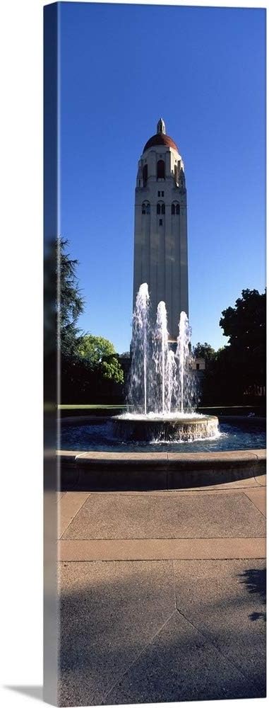 GREATBIGCANVAS Fountain Near a Tower Hoover Tower Stanford University Stanford California Canvas Wall Art Prin.
