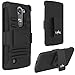 LG VOLT 2 Case, LK [Heavy Duty] [Shock-Absorption] Black Armor Holster Defender Full Body Protective Hybrid Case Cover with Belt Clip for LG VOLT 2