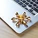 Fidget Spinner 6 Sides, Magicfly Detachable Spinner with Steel Ball, Mini Bowling Playing, Luxury Premium Bearing Metallic Spinner, High Speed Spins 4 Minutes+ (Metal Gold)