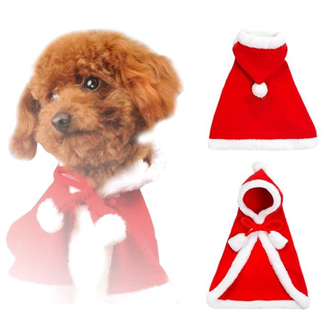 Petilleur Hundekostüm Weihnachten Hundebekleidung Weihnachten Neujahr für Welpen Kätzchen Kleine Katzen Hunde Haustiere