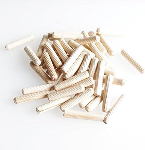 GOODYO 100 Pack 3/8 x 1 1/2 Wooden Dowel Pins Multi Fluted and Beveled Dutch Wood Plug Pin