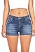 Wax Women's Juniors Classic Blue Denim Shorts