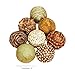 Benzara Natural Ball Bamboo Wood Balls, Set of 8