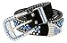Ladies Western Rhinestone Bling Cowgirl Belt (Blue, XXL(40