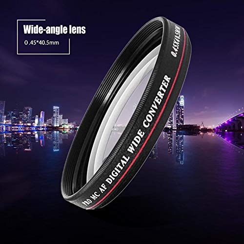 ZOMEI Digital Wide Converter, ZOMEI Ultra-thin 0.45X Pro MC AFDigital Wide Converter Wide Angle Multi-Coated Optical Glass Filter Lens Camera Accessories