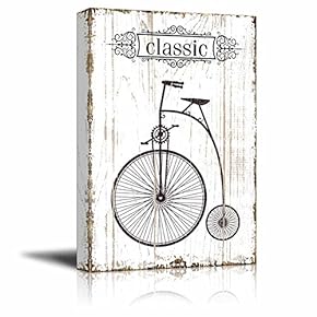 A Retro Style Bicycle on Vintage Wooden Style Background